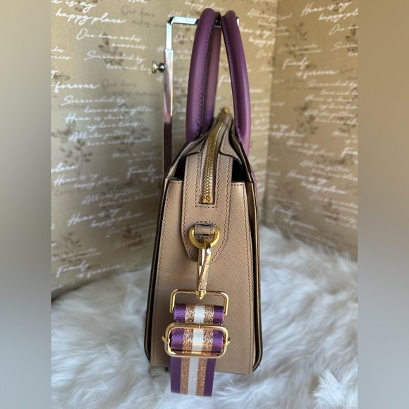 MCM Nuovo Purple Leather Satchel - Picture 4 of 10